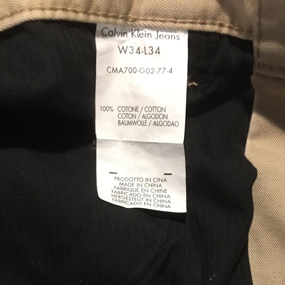 *Calvin Klein Jeans* Men’s light khaki jeans. Size 34 - Picture 4 of 7